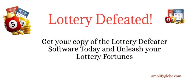 Lottery Defeater Software : Your Path To Winning